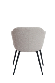 Eetkamerstoel Leone bouclé taupe