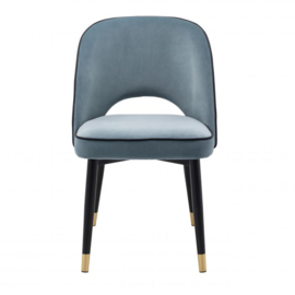 Dining Chair Cliff Savona blue velvet set of 2