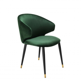 Dining Chair Volante Roche dark green velvet
