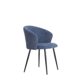 Eetkamerstoel Radaja donker blauw / zwart
