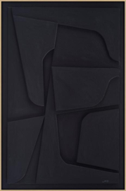 3D Wanddeco zwart 100x140cm
