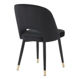 Dining Chair Cliff roche black velvet set of 2