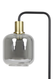Tafellamp Ø18x57,5 cm LEKAR antiek brons+smoke glas