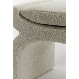 Poef NAFYA bouclé crème 60x46x46cm