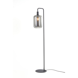 Vloerlamp 35,5x28x155 cm LEKAR zwart+smoke glas