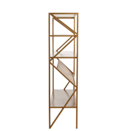 Kast open 120x40x160 cm EZRA antiek brons
