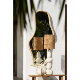 Spiegel CELANO hout mat naturel 80x5x161cm