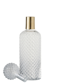 Luxury Diamond Shape Bottle Transparant/Gold large
