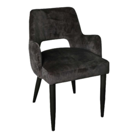 Jip Dining chair Anthracite met armleuning