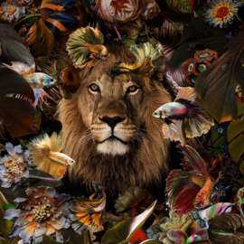 Lion King with flowers and fishes