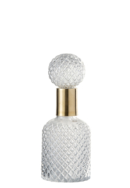 Luxury Diamond Shape Bottle Transparant/Gold small