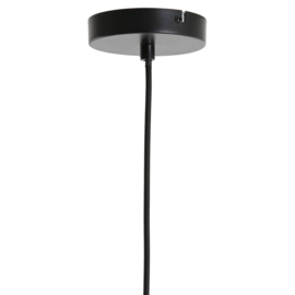 Hanglamp Ø22x52 cm LEKAR antiek brons+smoke glas