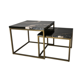 Khine Petrified gemeleerd coffeetable S/2