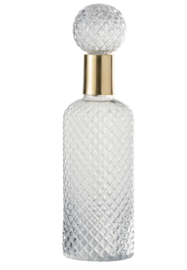 Luxury Diamond Shape Bottle Transparant/Gold large