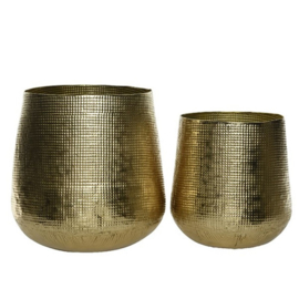 Pot met relief Goud M
