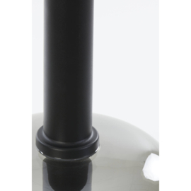 Hanglamp Ø16x26 cm LEKAR zwart+smoke glas