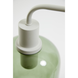 Tafellamp 26cmx20cmx60cm LEKAR licht grijs+groen glas