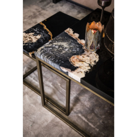 Khine Petrified gemeleerd coffeetable S/2
