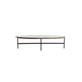 Salontafel Loes marmer bruin/zwart