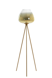 Vloerlamp 3 poot Ø42x146cm MAYSON glas goud - helder  goud