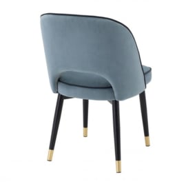 Dining Chair Cliff Savona blue velvet set of 2
