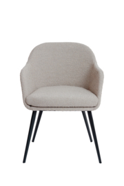 Eetkamerstoel Leone bouclé taupe