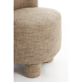 Stoel KAMOVA bruin creme 65x65x78 cm