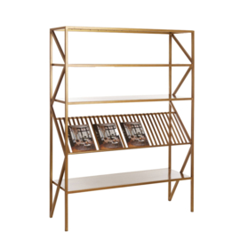 Kast open 120x40x160 cm EZRA antiek brons