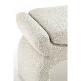 Poef NAFYA bouclé crème 119x45x48cm
