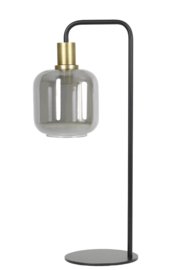 Tafellamp Ø18x57,5 cm LEKAR antiek brons+smoke glas