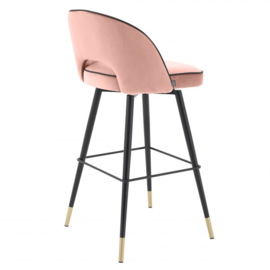 Bar Stool Cliff Savona nude velvet set of 2