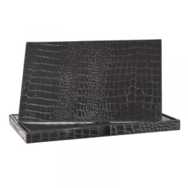 Croco Leather placemat with box