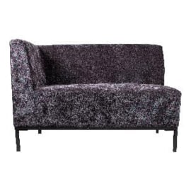 Xania Anthracite dining bench arm left