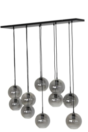 Subar Hanglamp 10 L mat zwart + smoke glas