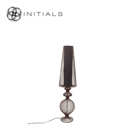 Table Lamp Moire Classic Iron Wire Brown