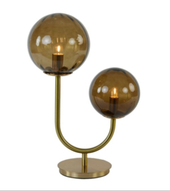 Tafellamp 2L Magdala  Glas bruin/goud