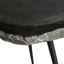 Khine Marble Black sidetable iron frame High