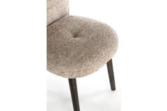 Eetkamerstoel Sinosa beige  / hout donker bruin