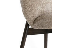 Eetkamerstoel Sinosa beige  / hout donker bruin
