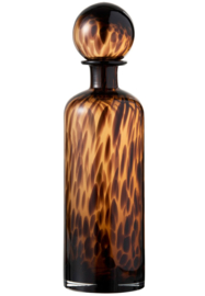 Fles & Stop Spikkel Decoratief Glas Bruin/Zwart Large