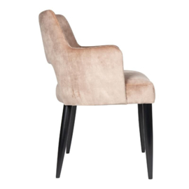 Jip Dining chair Khaki met armleuning