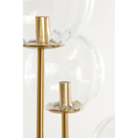 Vloerlamp 4L E14 42x20x182 cm MAGDALA glas helder+goud