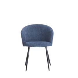 Eetkamerstoel Radaja donker blauw / zwart