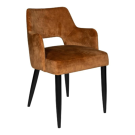 Jip Dining chair Brown met armleuning