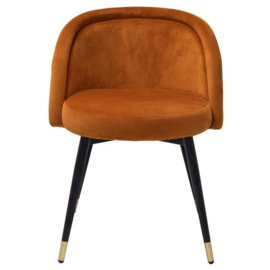 Dining Chair Chloé savona orange velvet set of 2