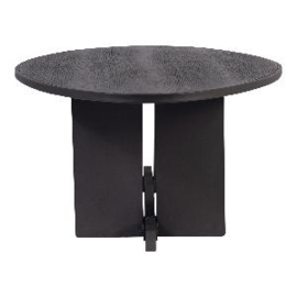 Ohara Black veneer coffeetable oval metal frame
