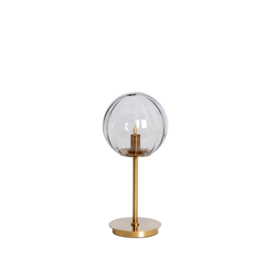 Tafellamp E14 Ø20x43 cm MAGDALA glas licht grijs+goud