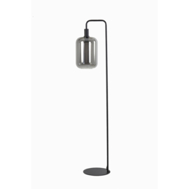 Vloerlamp 35,5x28x155 cm LEKAR zwart+smoke glas