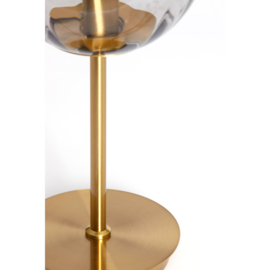 Tafellamp E14 Ø20x43 cm MAGDALA glas licht grijs+goud