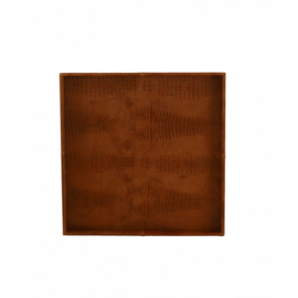 Exclusief lederen Croco dienblad Cognac 60x60